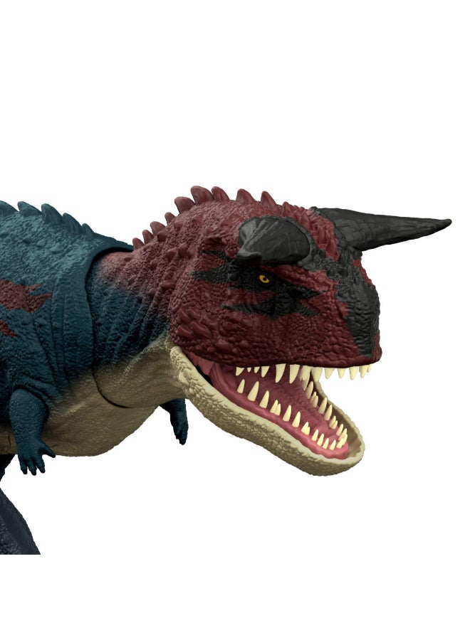 JURASSIC WORLD Dinosaur Action Figure, Running & Biting Carnotaurus with Roar Sounds, Charge N Chomp, Digital Play - Image 4